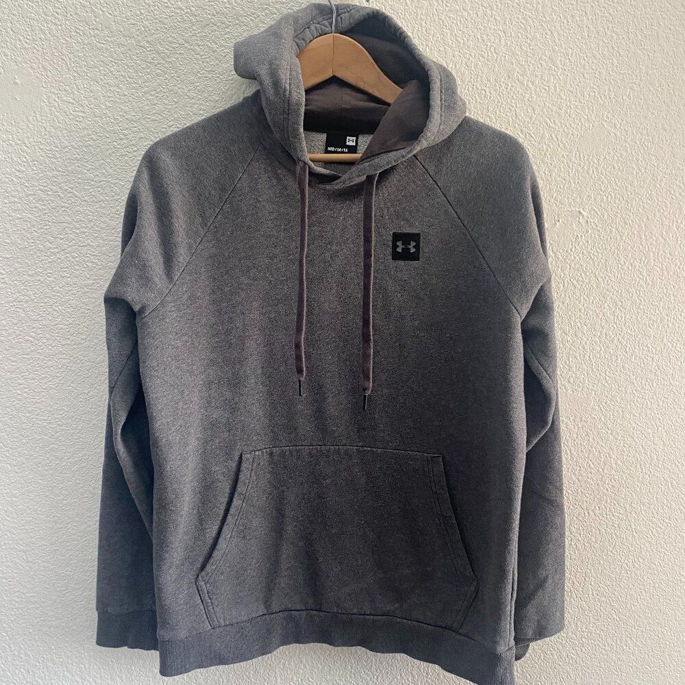 Under Armour Gray Pullover Hoodie Sweatshirt Men's Medium Casual Gym Fitness